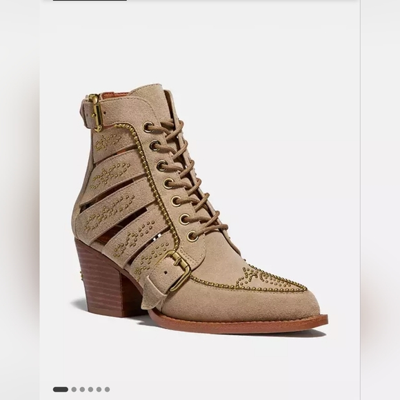 Coach Paisley Suede Bootie-5B - Picture 1 of 5